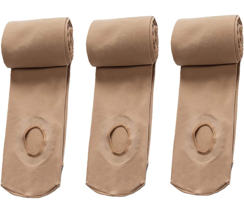 MdnMd 3 Pack Women's Dance Tights Ballet Footless Convertible Ultra Soft Dancer Legging Stocking Pantyhose (Tan/Caramel, Adult-Small, Height 63-65") - Image 4